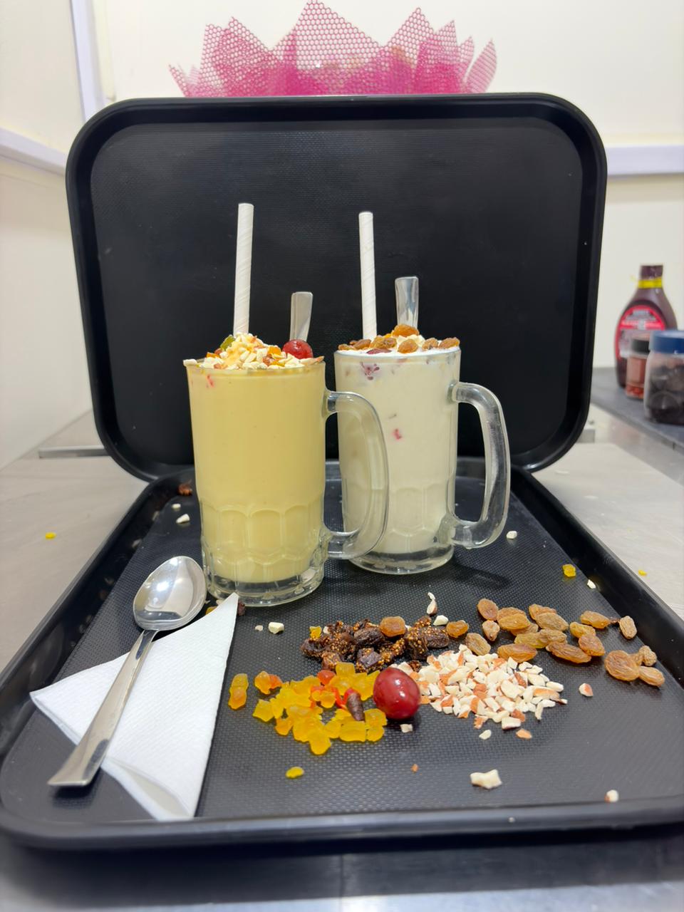 Colorful artisan ice cream scoops