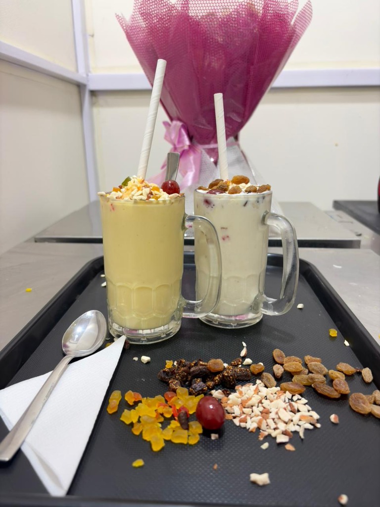 IceWave signature shake duo with dry fruit toppings